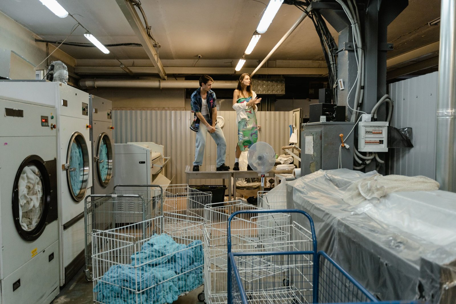 Laundry extraction ductwork cleaning by Extract Assure, tumble dryer duct cleaning, commercial laundry duct cleaning, lint removal and dryer vent cleaning UK